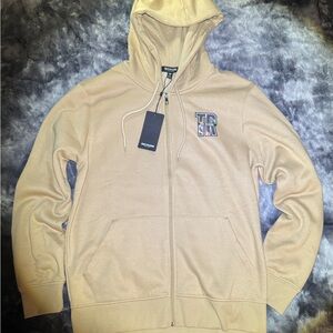 True Religion Iridescent TR Zip Hoodie Travertine Tan Size M – New With Tags